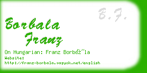 borbala franz business card